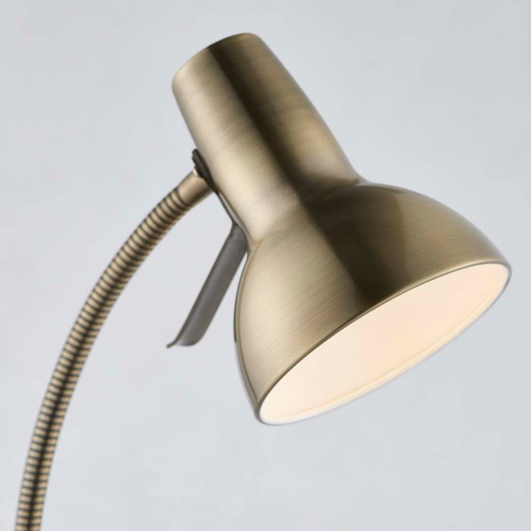 Amalfi Antique Brass Task Floor Lamp