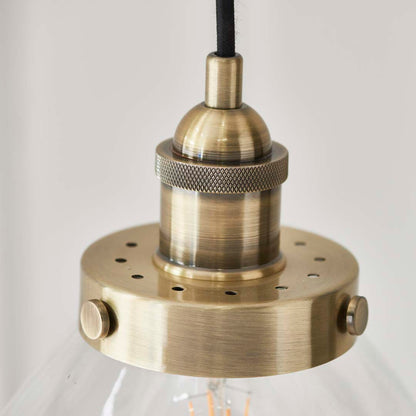 Hansen Small Pendant Ceiling Light Antique Brass