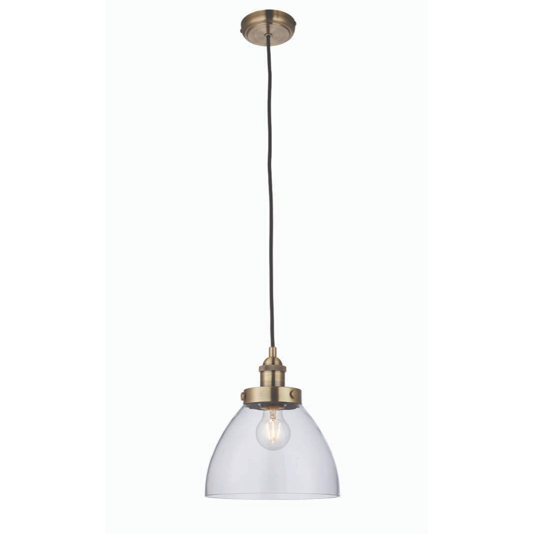 Hansen Small Pendant Ceiling Light Antique Brass