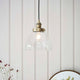 Hansen Small Pendant Ceiling Light Antique Brass