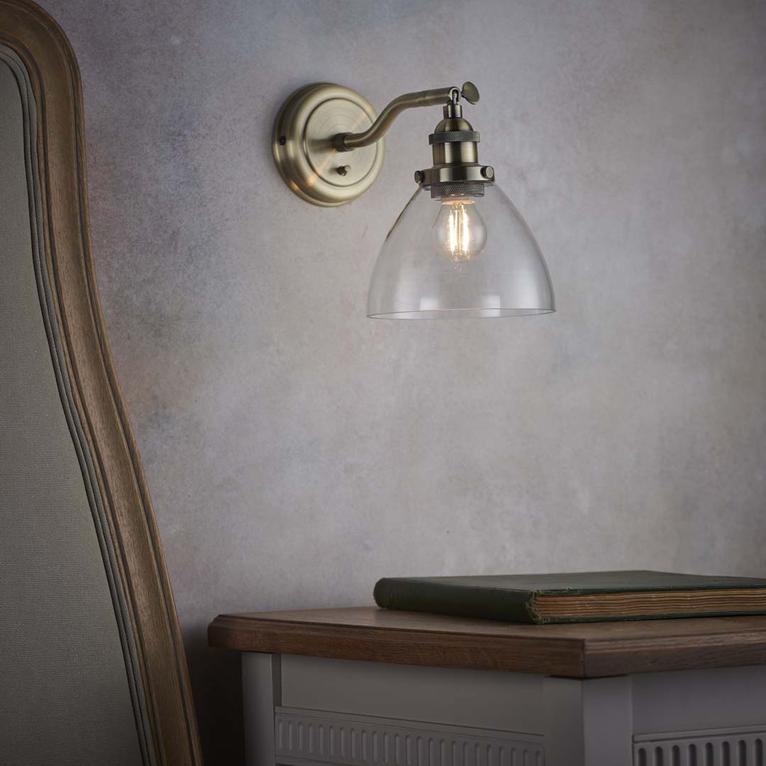 Hansen Wall Light Antique Brass