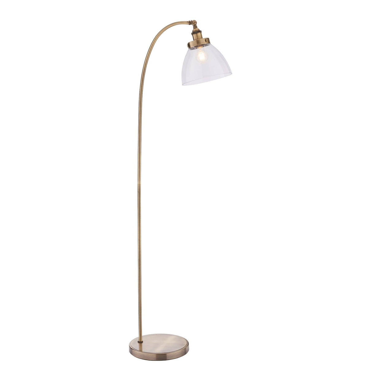 Hansen 152cm Task Floor Lamp Antique Brass