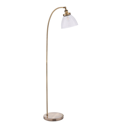 Hansen 152cm Task Floor Lamp Antique Brass