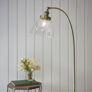 Hansen 152cm Task Floor Lamp Antique Brass