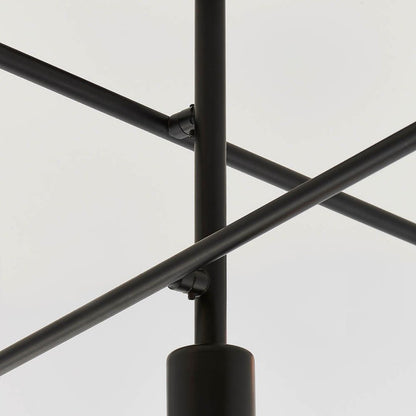 Studio 5 Light Semi Flush Black Ceiling Light