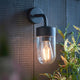 North Matte Black & Glass Outdoor Wall Light
