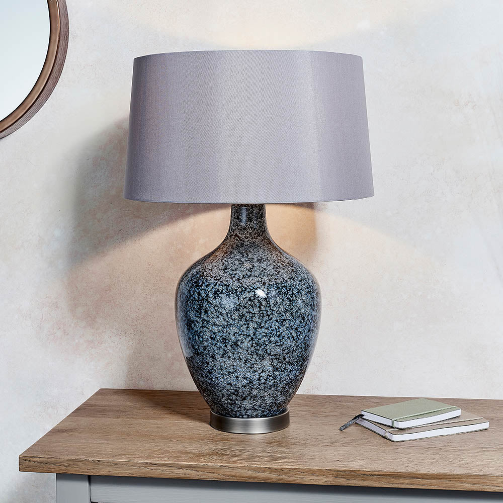Ilsa Black Glass Table Lamp