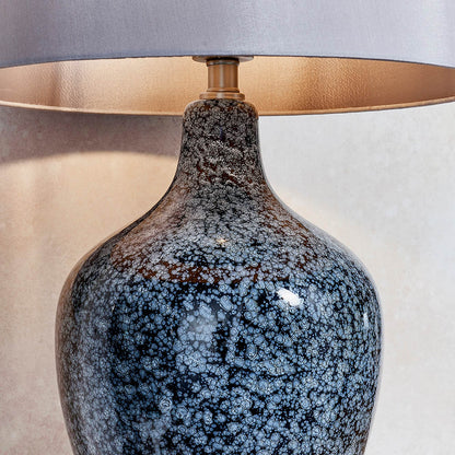Ilsa Black Glass Table Lamp