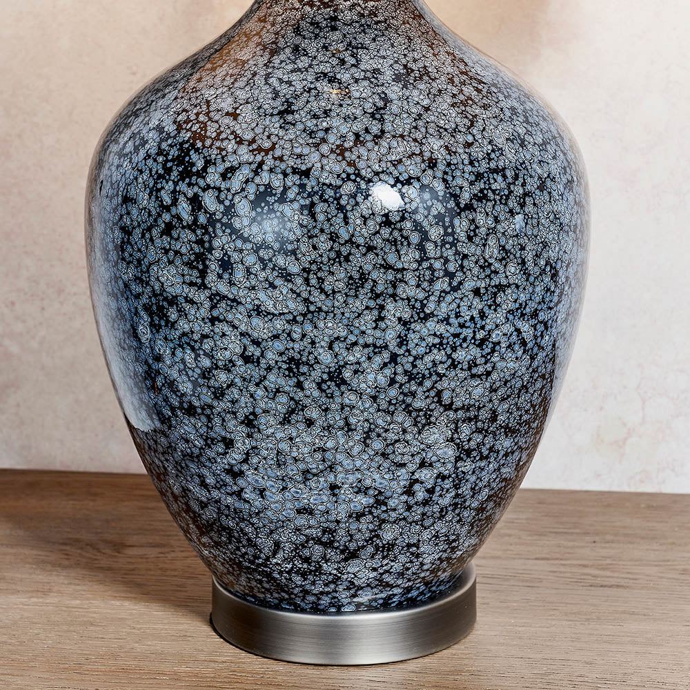 Ilsa Black Glass Table Lamp