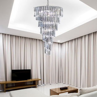 Sigma 9 Light Chrome Chandelier Ceiling Light