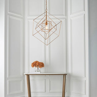 Vargas Antique Gold Leaf 1 Light Pendant Ceiling Light