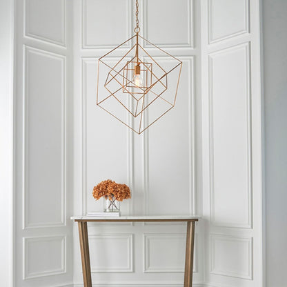 Vargas Antique Gold Leaf 1 Light Pendant Ceiling Light