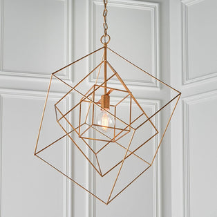 Vargas Antique Gold Leaf 1 Light Pendant Ceiling Light