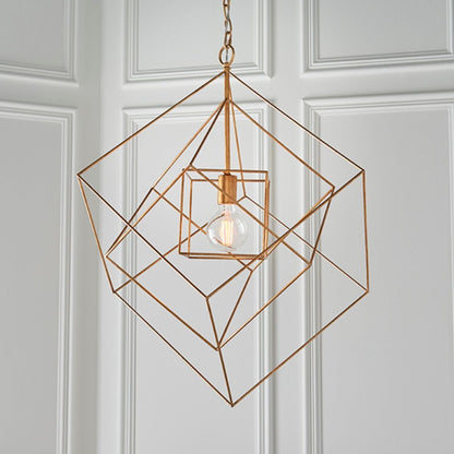 Vargas Antique Gold Leaf 1 Light Pendant Ceiling Light