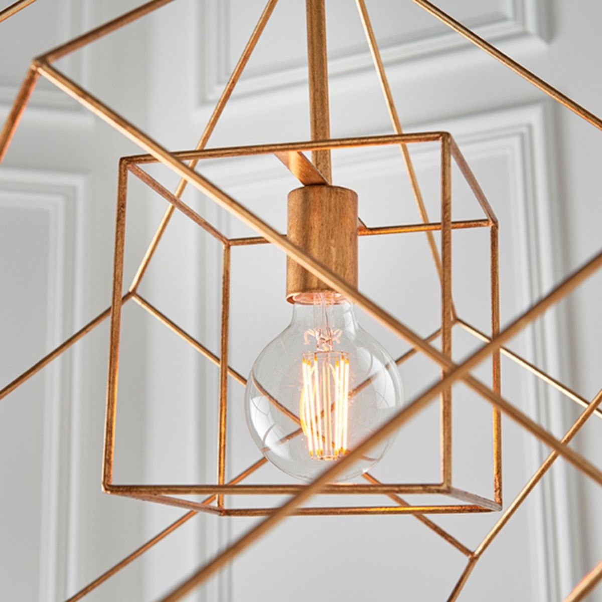 Vargas Antique Gold Leaf 1 Light Pendant Ceiling Light