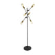 Armstrong  6 Light Black & Satin Brass Metal Floor Lamp