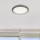 Scilly Chrome & Crystal Sand LED Flush Ceiling Light