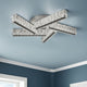 Clover LED 5 Light Polished Chrome & Crystal Flush Ceiling Light