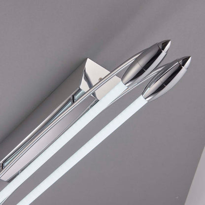 Harper 2 Light Chrome & Opal Glass LED Flush Ceiling Light Large
