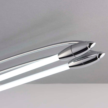 Harper 2 Light Chrome & Opal Glass LED Flush Ceiling Light Large