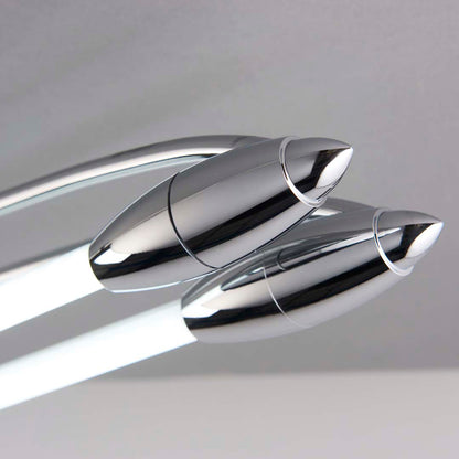 Harper 2 Light Chrome & Opal Glass LED Flush Ceiling Light Large