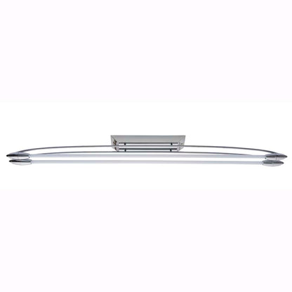 Harper 2 Light Chrome & Opal Glass LED Flush Ceiling Light Large