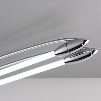 Harper 2 Light Chrome & Opal Glass LED Flush Ceiling Light Large