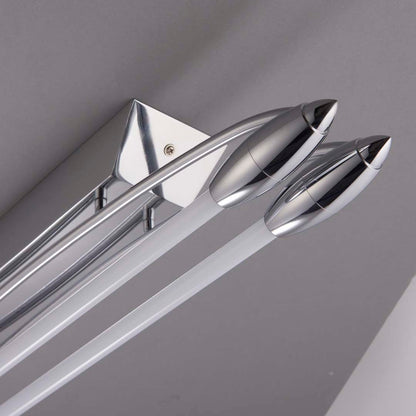 Harper 2 Light Chrome & Opal Glass LED Flush Ceiling Light Small