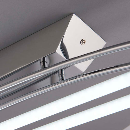 Harper 2 Light Chrome & Opal Glass LED Flush Ceiling Light Small