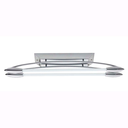 Harper 2 Light Chrome & Opal Glass LED Flush Ceiling Light Small