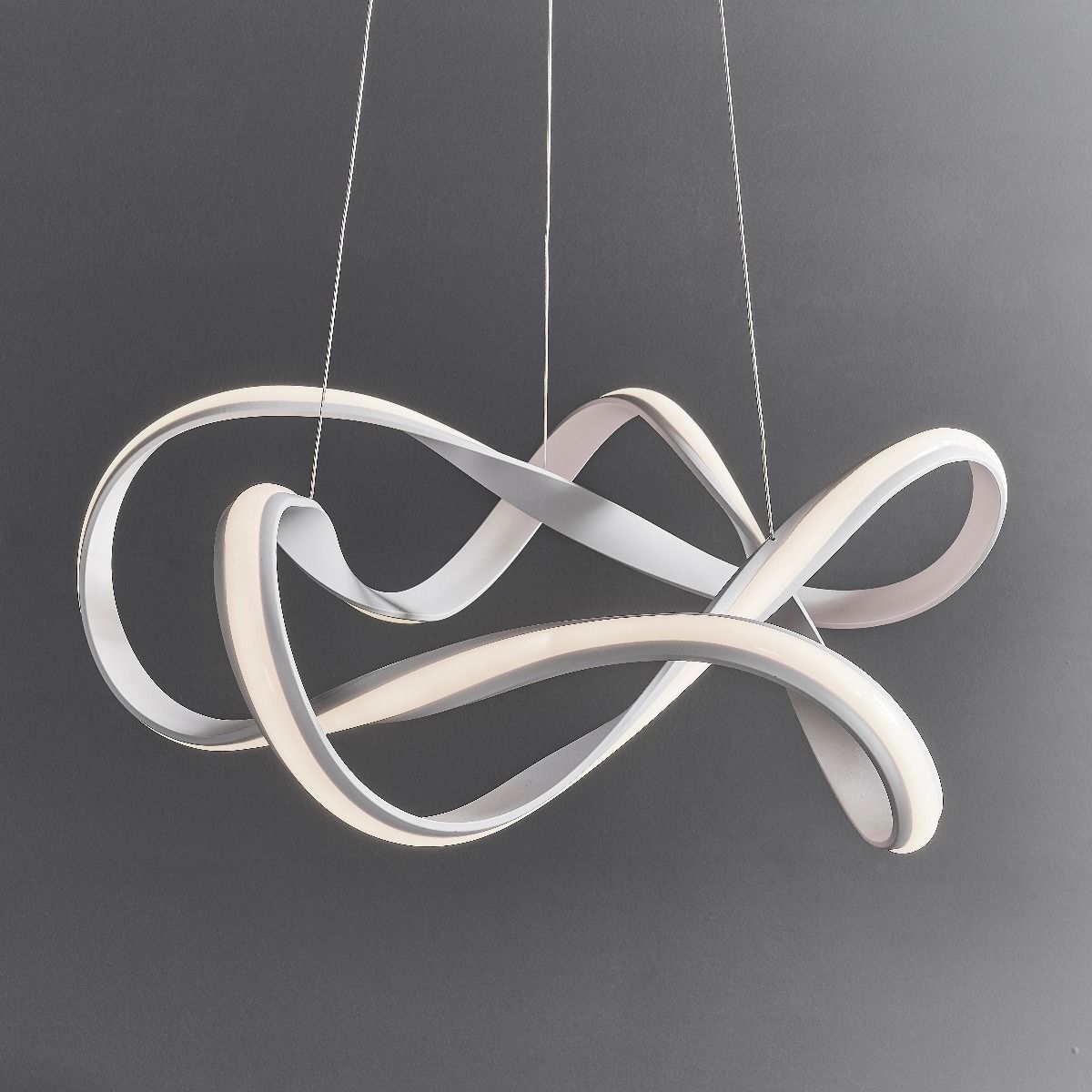Synergy Large Warm White LED White Ceiling Pendant