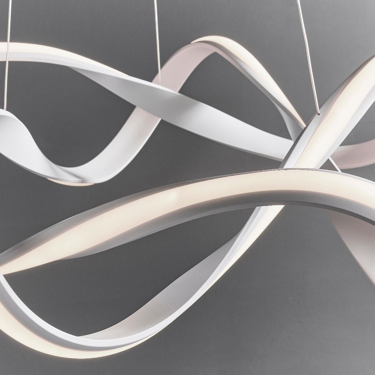 Synergy Large Warm White LED White Ceiling Pendant