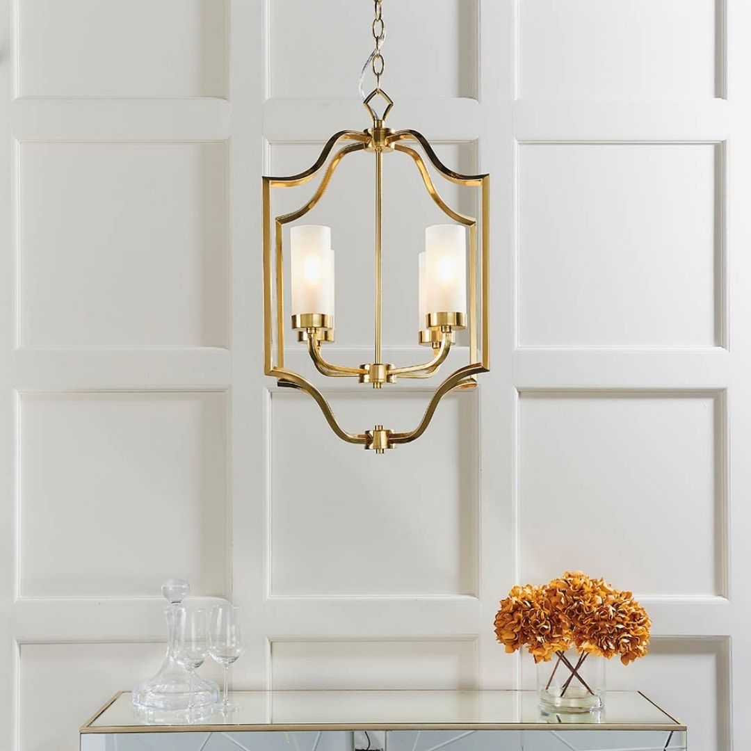 Edrea 4-Light Satin Brass Pendant Ceiling Light