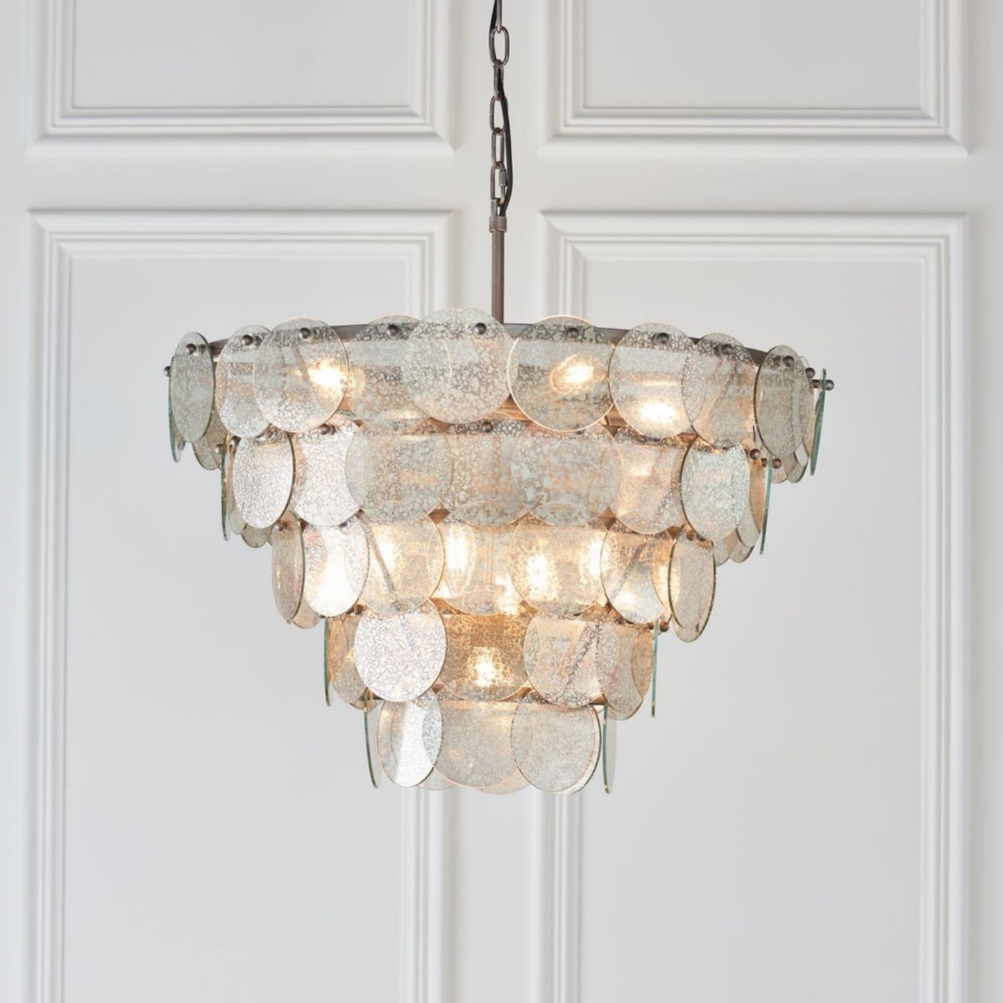 Kimana 9 Light Antique Silver Pendant Ceiling Light