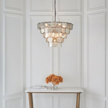 Kimana 9 Light Antique Silver Pendant Ceiling Light