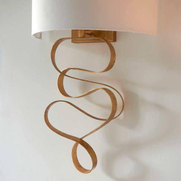 Natela Gold Leaf Wall Light