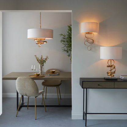 Natela Gold Leaf Wall Light