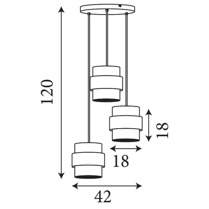 Royal 3-Light Sand Pendant
