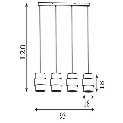 Royal 4-Light Sand Bar Pendant