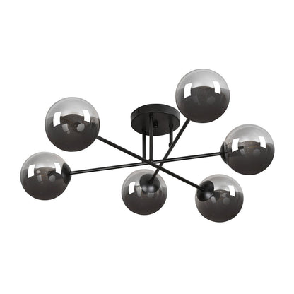 Brendi 6 Light Semi Flush Black & Graphite