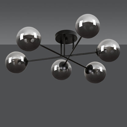 Brendi 6 Light Semi Flush Black & Graphite