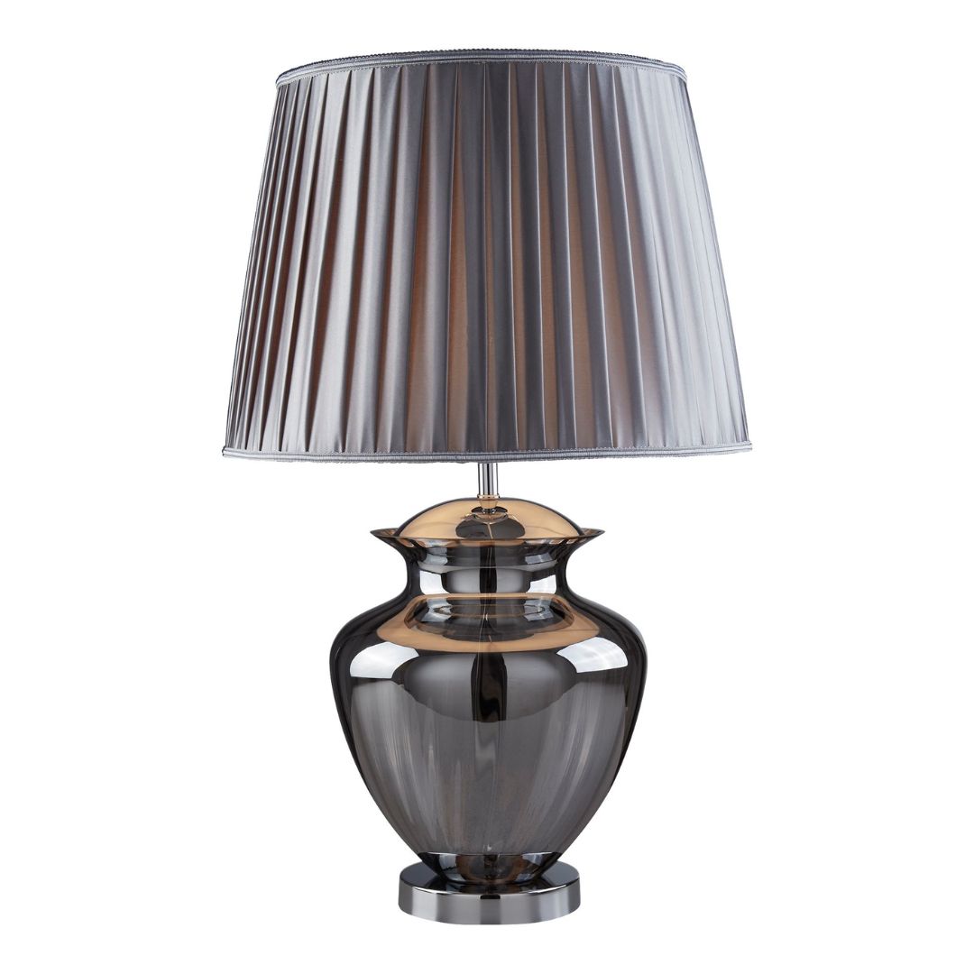 Elina Grey & Smoked Glass Table Lamp