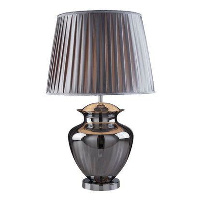 Elina Grey & Smoked Glass Table Lamp