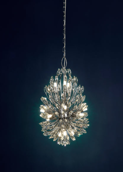 Peacock 14 Light Crystal Chandelier