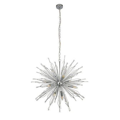 Starburst Chrome 10 Light Ceiling Pendant