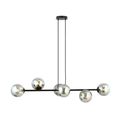 Rossi 6 Light Pendant Black & Graphite