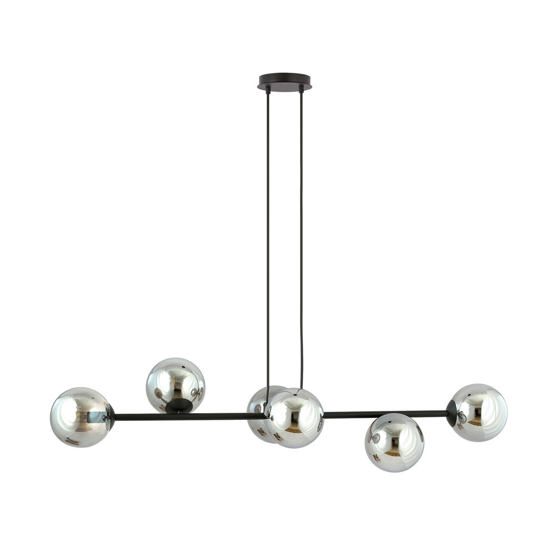 Rossi 6 Light Pendant Black & Graphite