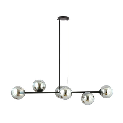 Rossi 6 Light Pendant Black & Graphite