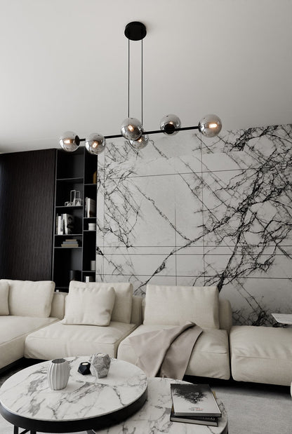 Rossi 6 Light Pendant Black & Graphite