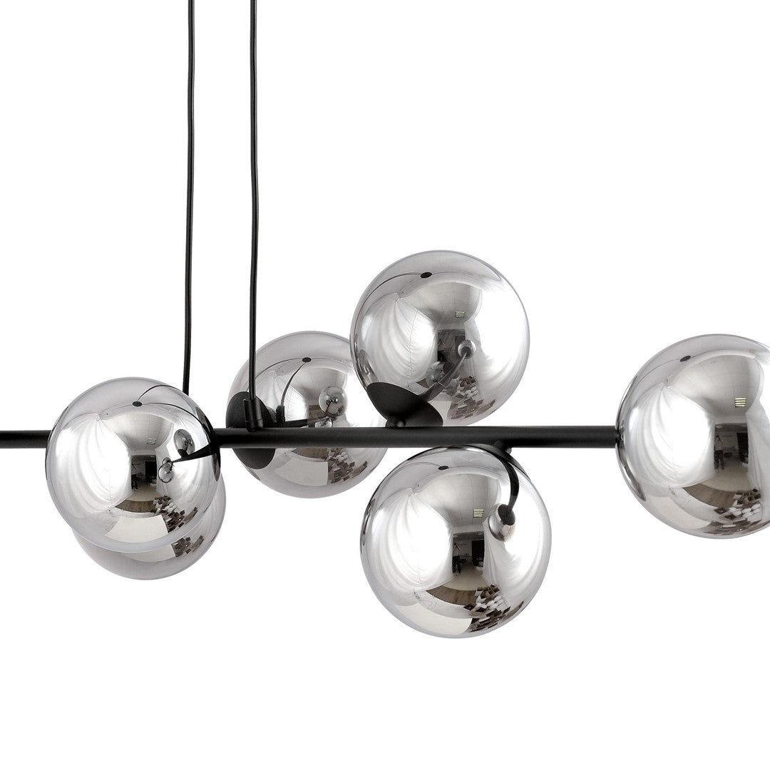 Rossi 6 Light Pendant Black & Graphite